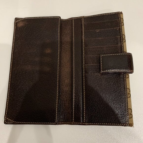 Gucci Brown GG Canvas Wallet Sku#84386 (gently used) - Picture 7 of 13